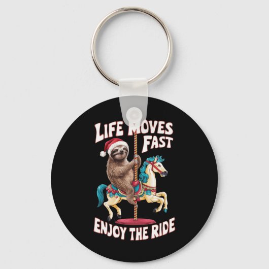 Leben bewegt sich schnell auf Karussell Pferd - Ch Schlüsselanhänger (Vorderseite)