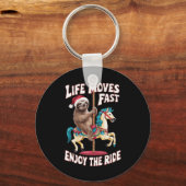 Leben bewegt sich schnell auf Karussell Pferd - Ch Schlüsselanhänger (Vorderseite)