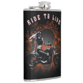 Leben - Bikermädchen Flachmann (Rechts)