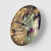 Leben blüht einfach inspirierende Worte Runde Wanduhr (Winkel)