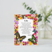 Leben - Blumengarten Postkarte (Stehend Vorderseite)