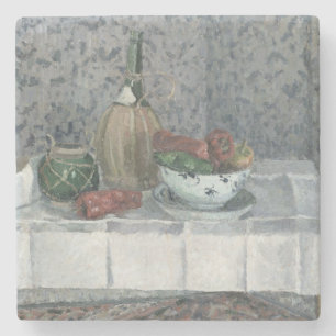 Leben Camilles Pissarro noch mit Paprikaschoten, Steinuntersetzer