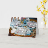 Leben-Chinatee-Setessgeschirr der Ölmalerei noch Karte (Gelbe Blume)