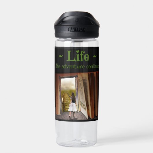 Leben, das Abenteuer geht weiter Trinkflasche (Rückseite)