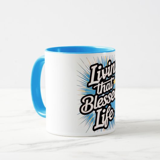 Leben' Das gesegnete Lebenskombo-Tasse Tasse (Vorderseite Links)