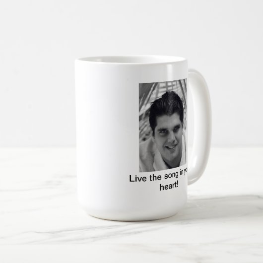 Leben das Lied in Ihrem Herzen! Schale mit Kaffeetasse (VorderseiteRechts)