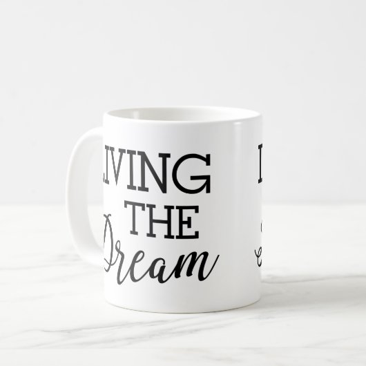 Leben das Traumangenehme Leben Kaffeetasse (Vorderseite Links)