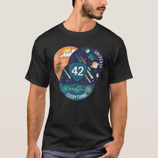 Leben das Universum und alles 42 Antworten auf das T-Shirt (Vorderseite)