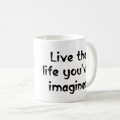 Leben das Zitatkaffee-Tassengeschenk des Lebens Kaffeetasse (VorderseiteRechts)