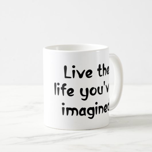 Leben das Zitatkaffee-Tassengeschenk des Lebens Kaffeetasse (VorderseiteRechts)