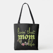 LEBEN' DASS MAMA LEBEN Mütter Tagesgeschenke Idee Tasche (Rückseite)
