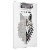 Leben der Händler | Weißer Wolf | Schwarzer Wolf Klemmbrett (Rechts)