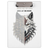 Leben der Händler | Weißer Wolf | Schwarzer Wolf Klemmbrett (Vorderseite)