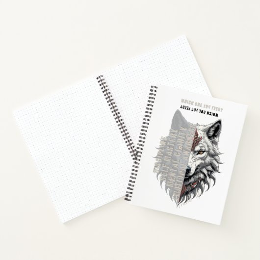 Leben der Händler | Weißer Wolf | Schwarzer Wolf Notizblock (Innenseite)