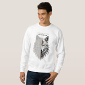 Leben der Händler | Weißer Wolf | Schwarzer Wolf Sweatshirt (Vorne ganz)