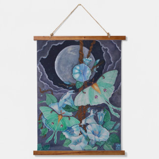 Leben der Luna Wandteppich Mit Holzrahmen