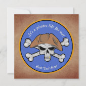 Leben der Piraten für mich Einladung (Vorderseite)