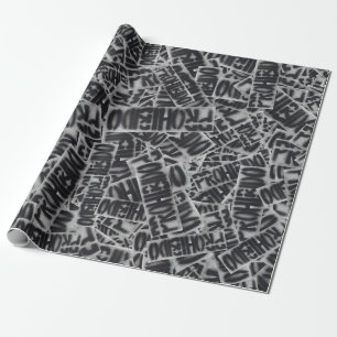 Leben der Rebellen: Typografie, Schwarz-Weiß-Muste Geschenkpapier