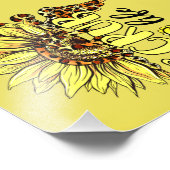 Leben der Scrub Life Krankenschwester Sonnenblumen Fotodruck (Ecke)