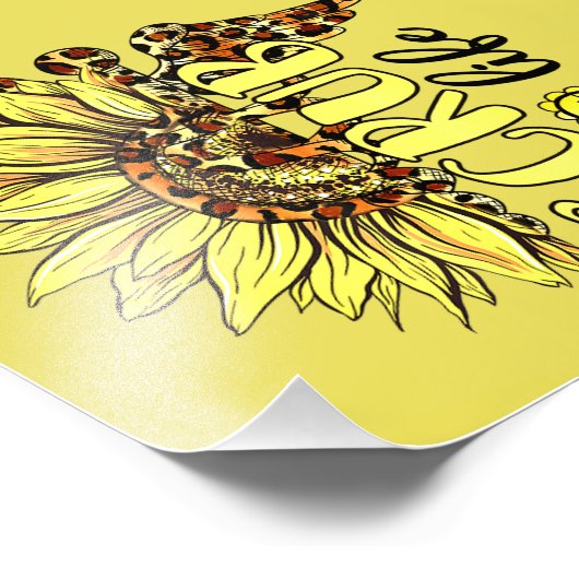 Leben der Scrub Life Krankenschwester Sonnenblumen Fotodruck (Ecke)