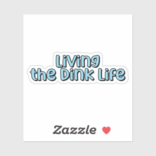 Leben des dunklen Lebens Blauer Retro Pickleball T Aufkleber (Blatt)