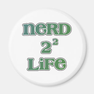 Leben des Nerd-4 quadriert Magnet