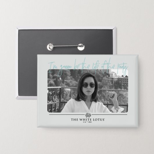 Leben des Party - Der weiße Lotus Button (Vorderseite/Rückseite)