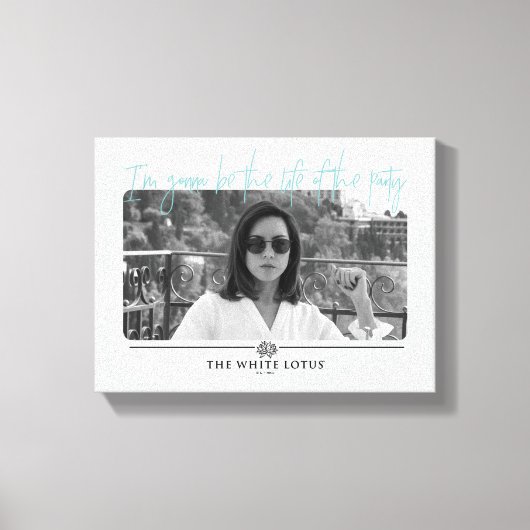 Leben des Party - Der weiße Lotus Leinwanddruck (Vorderseite)