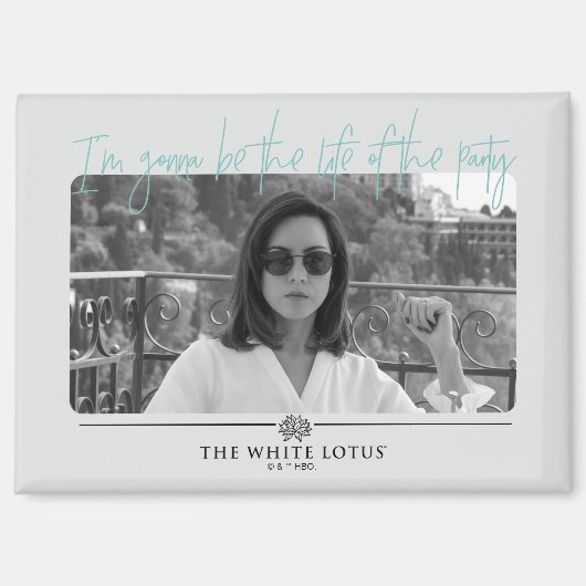 Leben des Party - Der weiße Lotus Magnet (Vorderseite)
