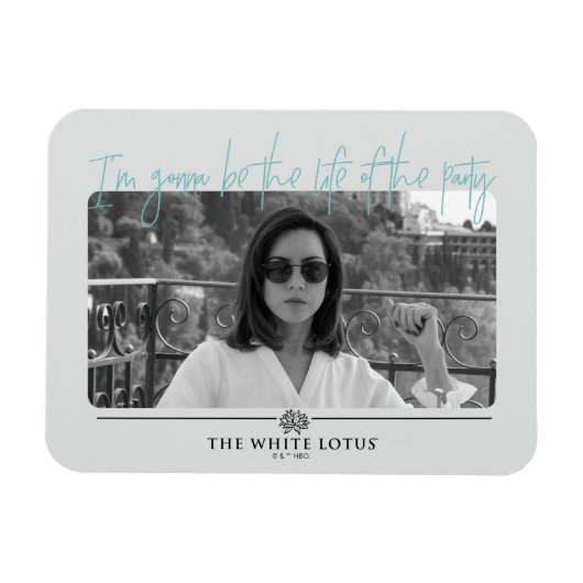 Leben des Party - Der weiße Lotus Magnet (Horizontal)
