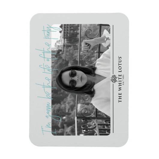 Leben des Party - Der weiße Lotus Magnet (Vertikal)