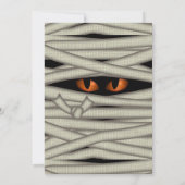 Leben des Party Mummy Halloween Orange ID685 Einladung (Rückseite)