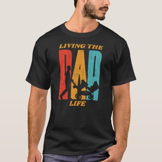 Leben des Vaters Vater Push Stroller T-Shirt (Vorderseite)