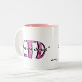 Leben die rosa TraumTasse Zweifarbige Tasse (Vorderseite Links)