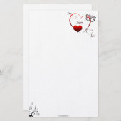 Leben die stationäre Lachen-Liebe Briefpapier (Vorne/Hinten)