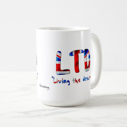 Leben die TraumTasse Kaffeetasse (VorderseiteRechts)