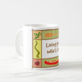 Leben die wilde Leben-Tasse Kaffeetasse (Vorderseite Links)
