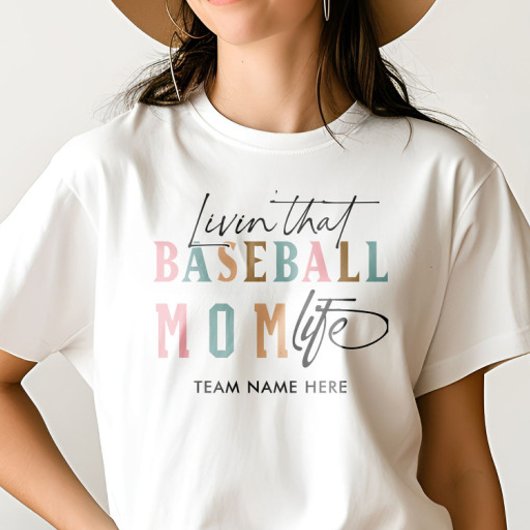 LEBEN DIESES BASEBALL-MAMA-LIFE-Teamnamens T-Shirt