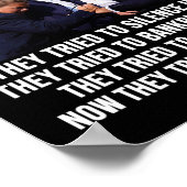 Leben Donald Trump Tasse Shot - Nie übergeben Poster (Ecke)