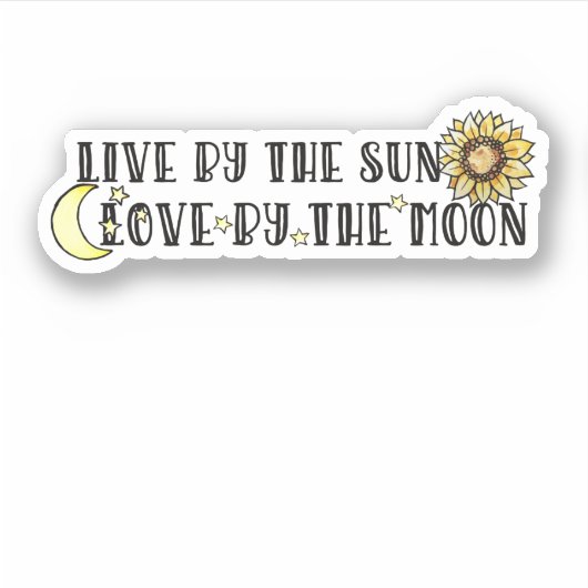 Leben durch die Liebe des Mondes Aufkleber (Vorderseite)