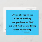 leben ein Leben des Segens Postkarte (Vorne/Hinten)