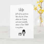 Leben ein lustiges Denken an dich Gedicht Karte (Gelbe Blume)