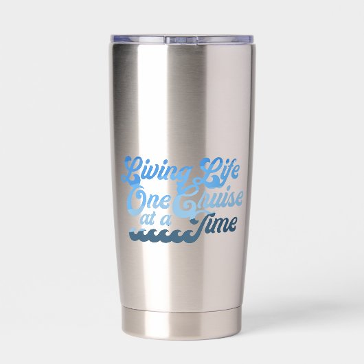 Leben eine Kreuzfahrt nach der anderen Thermobecher (Rückseite)