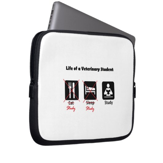 Leben einer Veterinärstudentenlaptophülse Laptopschutzhülle (Vorne Rechts)