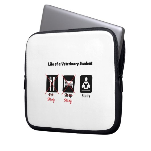 Leben einer Veterinärstudentenlaptophülse Laptopschutzhülle (Vorderseite Links)