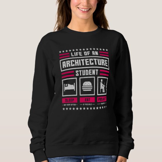 Leben eines Architekturstudenten Sweatshirt (Vorderseite)