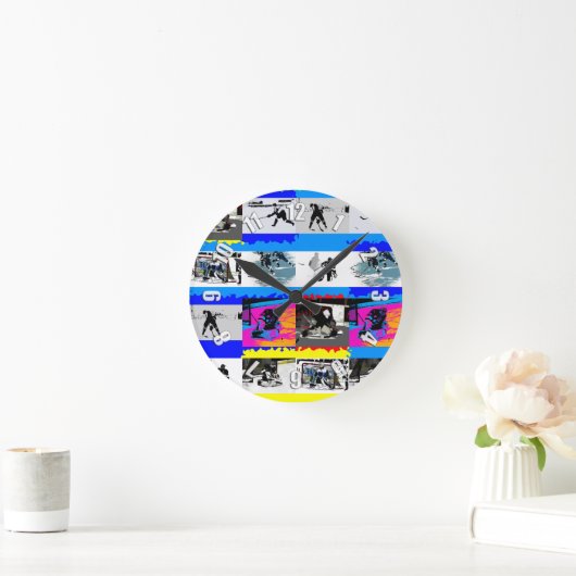 Leben eines Hockeyspielers - Eishockey Runde Wanduhr (Zuhause)