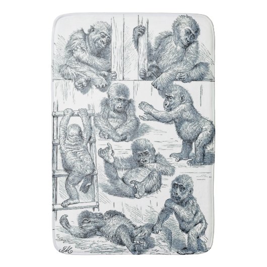 Leben eines jungen Gorillas Badematte (Vorderseite Vertikal)