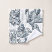 Leben eines jungen Gorillas Badhandtuch Set (Waschlappen)