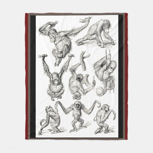 Leben eines jungen Orangutan Fleecedecke (Vorderseite)